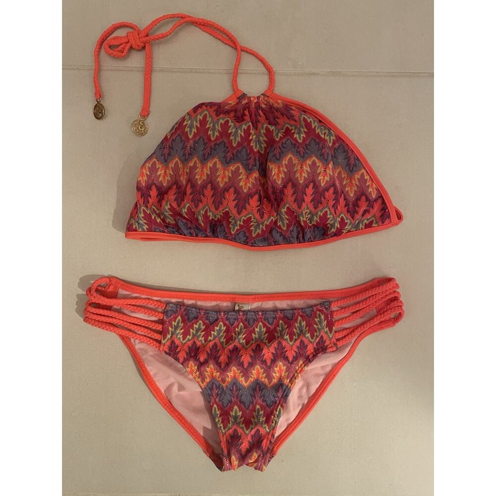 Luli Fama Swim Women M/L Bikini Set Song of the Sea Summer Beach Pool Swimwear